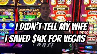My wife doesn’t know I saved $4k to blow in Las Vegas #gambling #jackpots #dlucky
