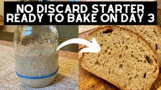 How to Make A Sourdough Starter With ZERO WASTE - NO DISCARD, NO WEIGHING