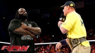 Mark Henry gets the better of John Cena: Raw, July 8, 2013