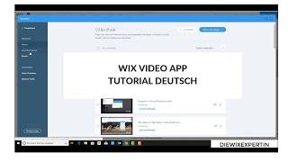 Wix Video App | WIX.COM Akademie  | Tutorial deutsch 2019