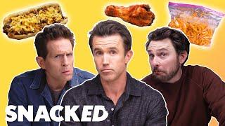 Always Sunny's Charlie Day, Rob McElhenney and Glenn Howerton Swap Favorite Bar Snacks | Snacked