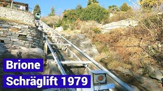 Historischer Schräglift mit Schleppkabel und Gegengewicht - Hersteller Verbano kleine Standseilbahn