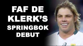 Faf De Klerk's Springbok Debut