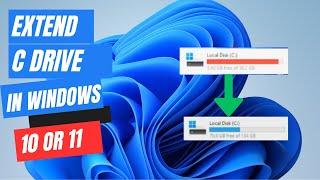 How to Extend C Drive in Windows 11/10 without Software