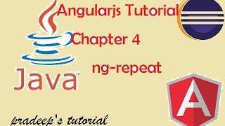 Agularjs ng-repeat tutorial | Example of ng-repeat directive | ng-repeat in angularjs