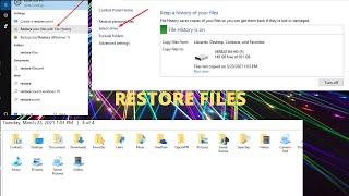 How to restore previous versions of files in Windows 10 using file history