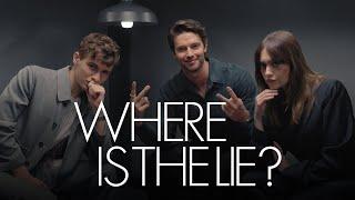 Patrick Schwarzenegger, Aimee Lou Wood, & Sam Nivola Take the Hot Seat | Where Is The Lie? | ELLE