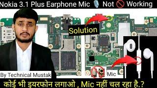 Nokia 3.1 Plus Earphone Mic Not Working Solution #earphonemic  #solution