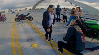 BIKER PROPOSES ON GROUP RIDE