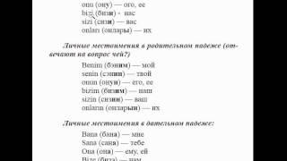 Уроки турецкого языка. Личные местоимения в разных падежах