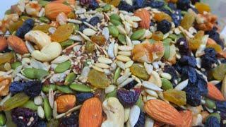 Roasted Seeds with Dry Fruits | Healthy Super Mix Seeds | Cranberries Mix Seeds/ Healthy Diet Recipe