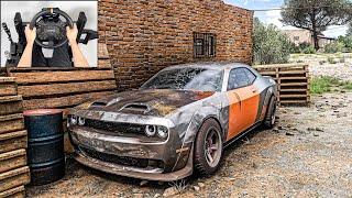 Rebuilding Dodge Challenger | Forza Horizon 5 | Steering Wheel Gameplay