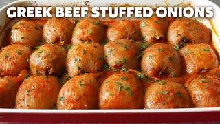 How to Make Greek Beef Stuffed Onions (Salantourmasi) | Food Wishes