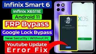 Infinix Smart 6 FRP Bypass Android 11 Latest Security without PC, Infinix X6511 Gmail Account Bypass