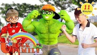 NickHulk NAT and Tani Ironman Defeat Giant Zombie | Scary Teacher 3D In Real Life