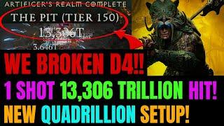 NEW 1 SHOT Quadrillion Spiritborn Build! | 13,306 Trillion DMG Hits!