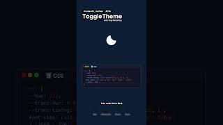 Toggle Theme with Svg Morph #css #coding #Theme #Website #frontenddeveloper #toggle