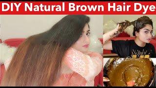 DIY Natural Brown Hair color|Haircut at home and EXTREME SHINE in 1 wash 