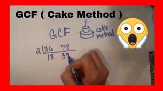 Find the GCF | Cake Method |