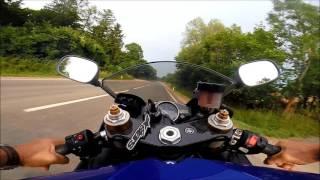 Crazy Yamaha R6 wheelie and drift |GoProHD| 1minute clip