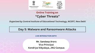 Day 5: Malware and Ransomware Attacks | Online Training on "Cyber Threats"