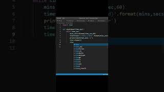 Python program to create countdown timer #shorts #coding #programming