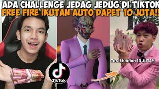 FREE FIRE IKUTAN CHALLENGE VIRAL TIKTOK JEDAG JEDUG + 3D AUTO MENANG DAPET 10JT? - Andra Reaction