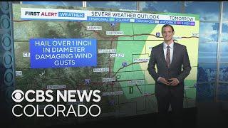 Severe thunderstorms possible again tomorrow across the Plains of Colorado