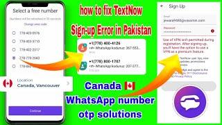  create  TextNow account for free calling sms & make a Canada  Whatsapp number also 2025