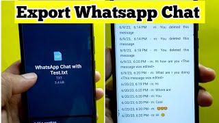 How to Export Whatsapp Chat History and Read it