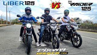 Tvs Raider 125 VS Yamaha Libero 125 VS Discover 125 str  ¡Batalla a MU3RT3! Drag Race