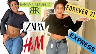 CURVY GIRL TRIES ON SAME SIZE JEANS AT 6 DIFFERENT STORES