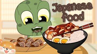 Mukbang Animation  Kvaka eating yummy Japanese food #animation #mukbang #japanesefood