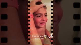 5 year old getting his eyebrows waxed for the first time 