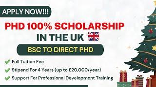 100% PhD Scholarship - BSc to Direct PhD at the University of Warwick in the UK - APPLY NOW!!!