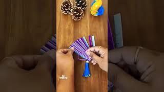 glitter paper kandil making | shankh akash kandil Diwali decoration #christmas #shorts #viral#reels