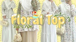 SHOPEE HAUL 2023 FLORAL BLOUSE ke PANTAI ️️ SUMMER START 70k!