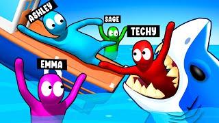 5 CRAZY FAN GIRLS vs Techy (Gang Beasts)