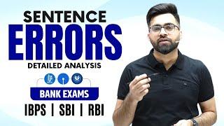 Sentence Errors Detailed Analysis | IBPS | SBI | RBI | English Grammar | Bank Exams | Tarun Grover