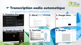 Transcription automatique, tutoriel pour 6 logiciels différents de transcription audio en texte