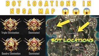 BOT LOCATIONS IN NUSA MAP | PUBG MOBILE