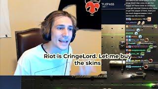 xQc Mald because Riot Stalling him buying Skins in Valorant and Imitates how its Annoys him