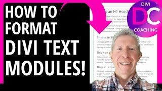 Format Divi Text Module. Use CSS To Get Consistent Styles