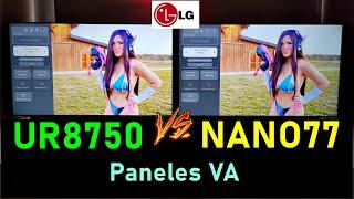LG UR8750 vs NANO77: ambos tienen panel VA / Smart TVs 4K