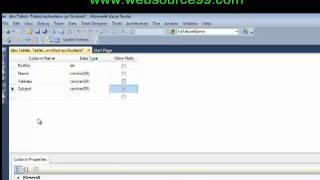 Creating DataBase and Table in Visual Studio