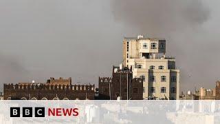 Israeli air strikes hit Yemen's main international airport | BBC News