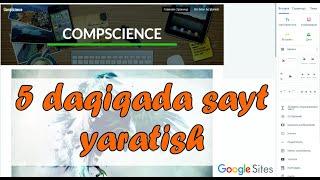 Sayt yaratish | 5 daqiqada sayt yaratish (Google Sites)