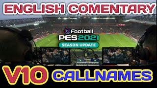 PES 2021 English Commentary Callname Update V10 Season 2022-2023