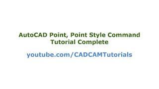 AutoCAD Point and Point Style Command Tutorial Complete | Point Display Size, Point Snap