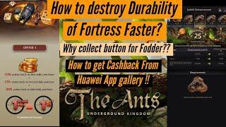 How to Destroy Durability of Fortress +Use of Collect Fodder+Cashback From Huawei App Gallery!